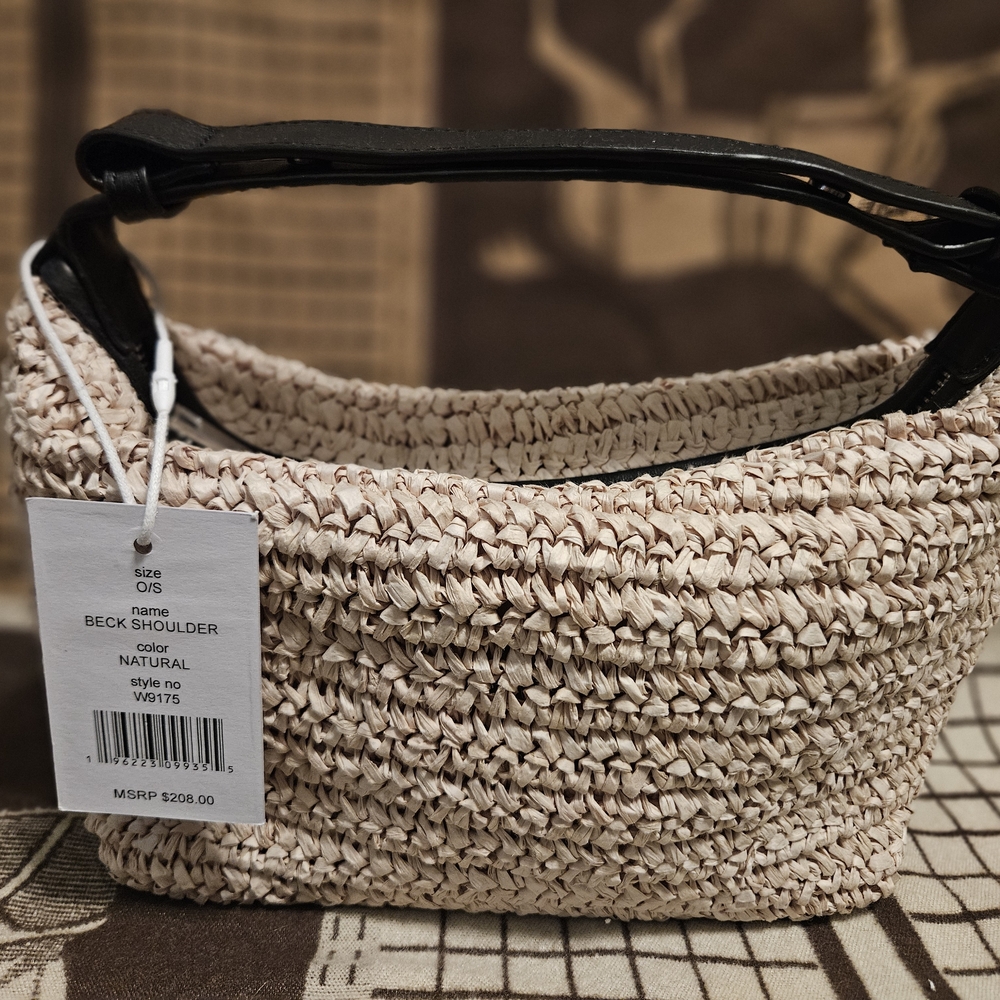 Walter Baker Beck Shoulder Bag in Natural Cream and Black